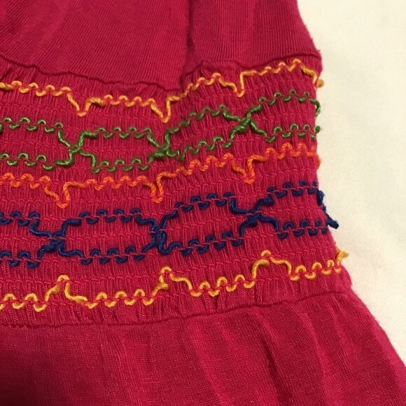 Pink by Victoria's Secret Deep V Tie Shoulder Sundress Size L - Picture 11 of 12